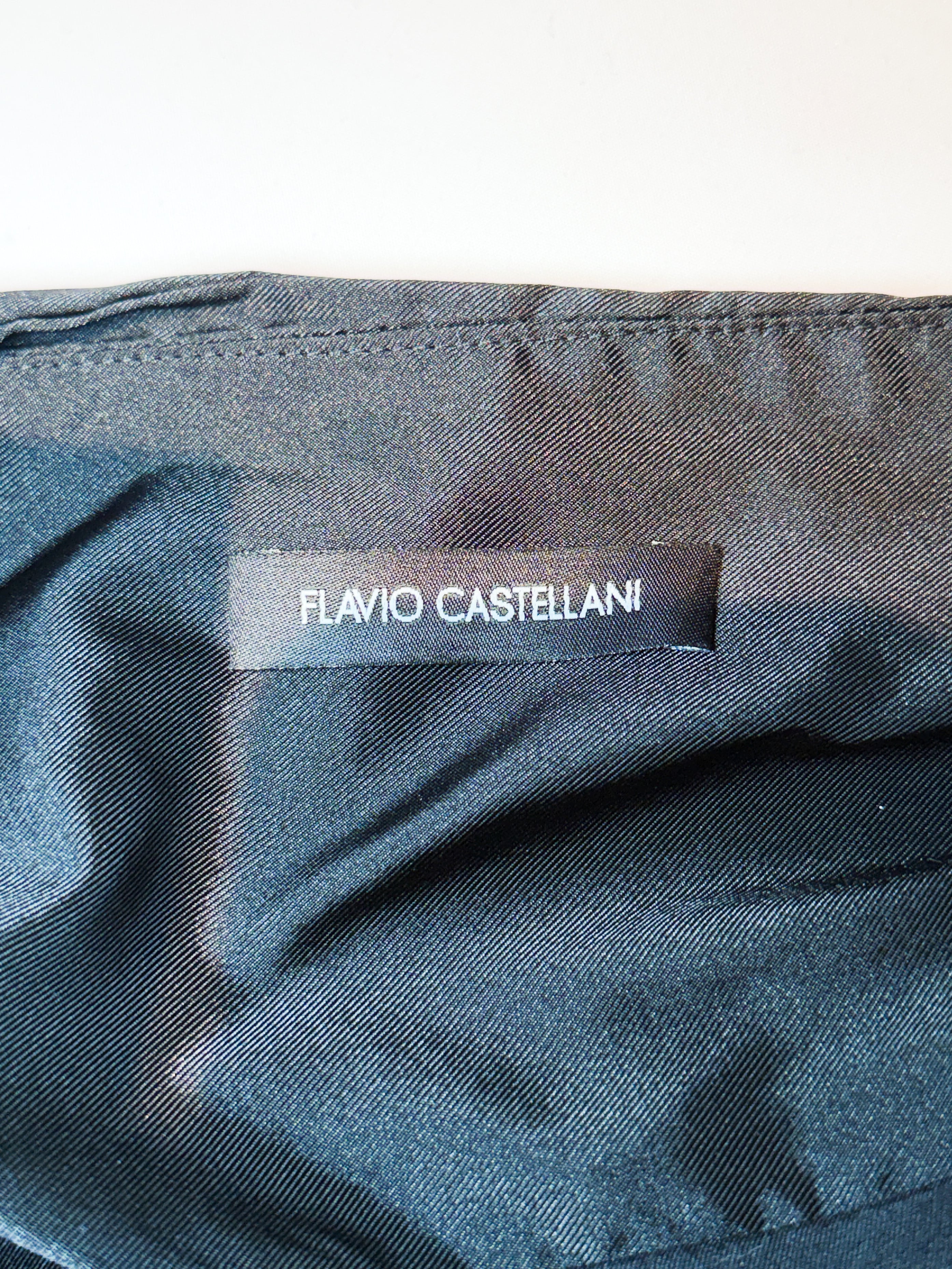 Flavio Castellani 2000s Black Taffeta Balloon Mini Skirt - S
