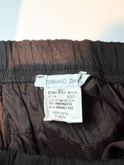 Germano Zama 2000s Brown Silk Chiffon Tiered Ruffle Skirt - L-XL