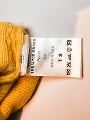Chloé Yellow Cable Knit Short Sleeve Sweater - S/M