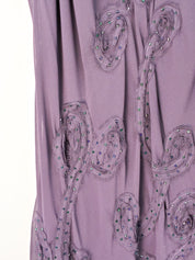 Per Una 2000s Purple Embellished Chiffon Dress - S/M