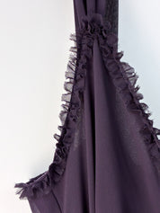 Per Una 2000s Purple Embellished Chiffon Dress - S/M