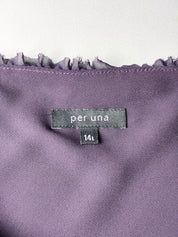 Per Una 2000s Purple Embellished Chiffon Dress - S/M