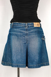 Just Cavalli 2000s Denim Mini Skirt with Tassel Detail – S-M