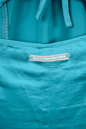 Jean Paul Gaultier 2002 Teal Silk Halter Dress