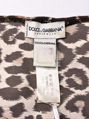 Dolce & Gabbana 2000s Leopard Print Bodycon Mini Dress - XS/S