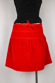 Love Moschino 2000s Red Corduroy Mini Skirt