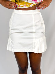 Christian Dior Sports 1990s White Pleated Mini Skirt - XS/S