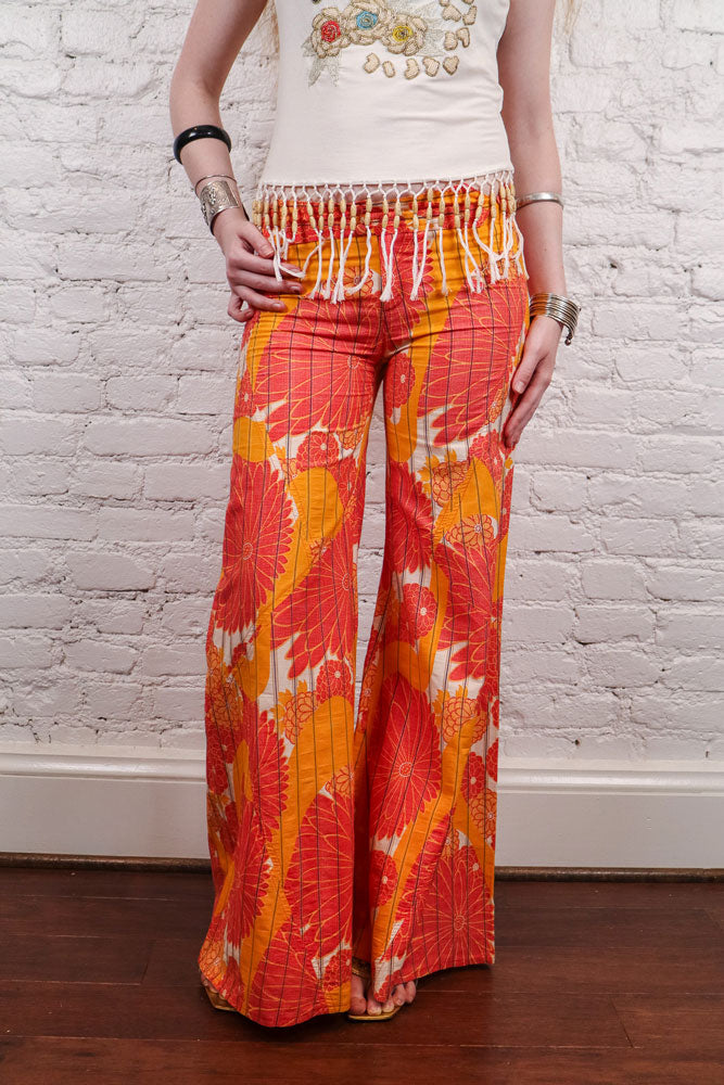 Custo Barcelona Late 90s Orange and Red Pants