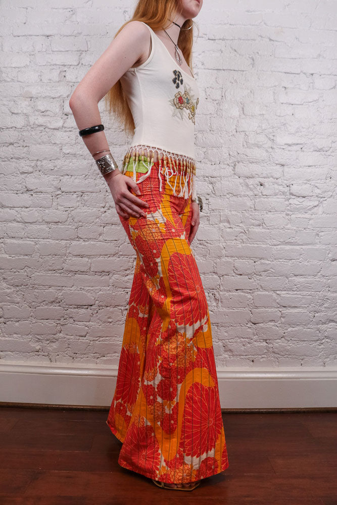 Custo Barcelona Late 90s Orange and Red Pants