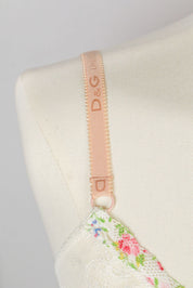 D&G 2000s White Floral Lace Cami Top