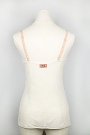 D&G 2000s White Floral Lace Cami Top