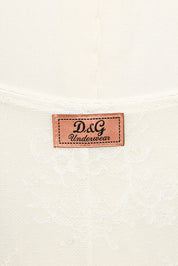 D&G 2000s White Floral Lace Cami Top