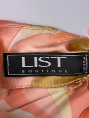 List Boutique 2000s Peach Abstract Swirl Print Maxi Dress - S/M