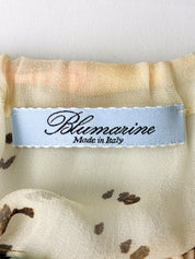 Blumarine 2011 Watercolor Animal Print Silk Chiffon Mini Dress - S/M