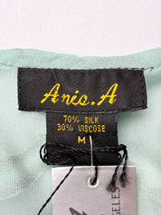 Aris. A 2000s Sage Green Silk Velvet Burnout Floral Maxi - S/M