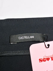 Castellani 2000s Black Ribbon Lace-Up Slit Pencil Skirt - S