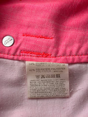 Diesel 2000s Neon Pink Low-Rise Denim Mini Skirt - XS/S