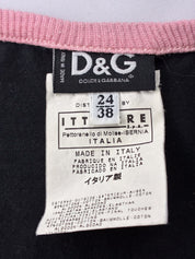 D&G Dolce & Gabbana 2000s "Diamonds & Guys" Silver Foil Logo Tank - XS/S