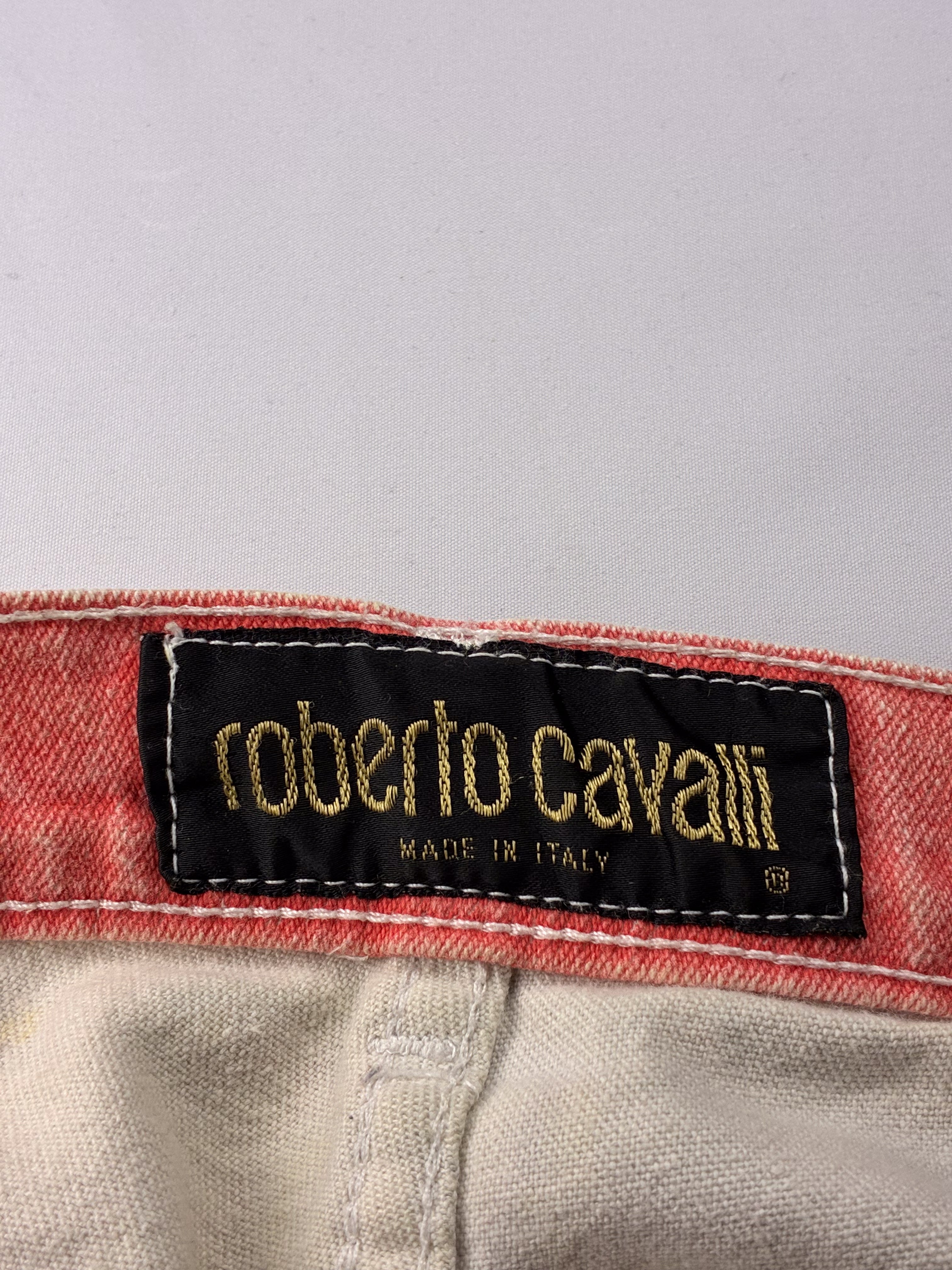 Roberto Cavalli 2000s Photo Collage Print Low-Rise Jeans - W29