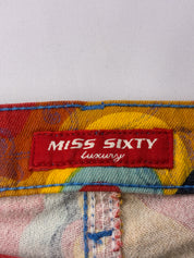 Miss Sixty 2000s Psychedelic Butterfly Print Low Rise Flare Jeans - W27