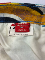 Miss Sixty 2000s Psychedelic Butterfly Print Low Rise Flare Jeans - W27