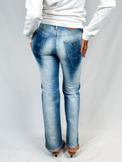 Guess Jeans 2000s Light Wash Faded Bootcut Flare Jeans - W26.