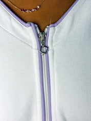 Just Cavalli 2000s White Rhinestone Logo Zip Hoodie - S