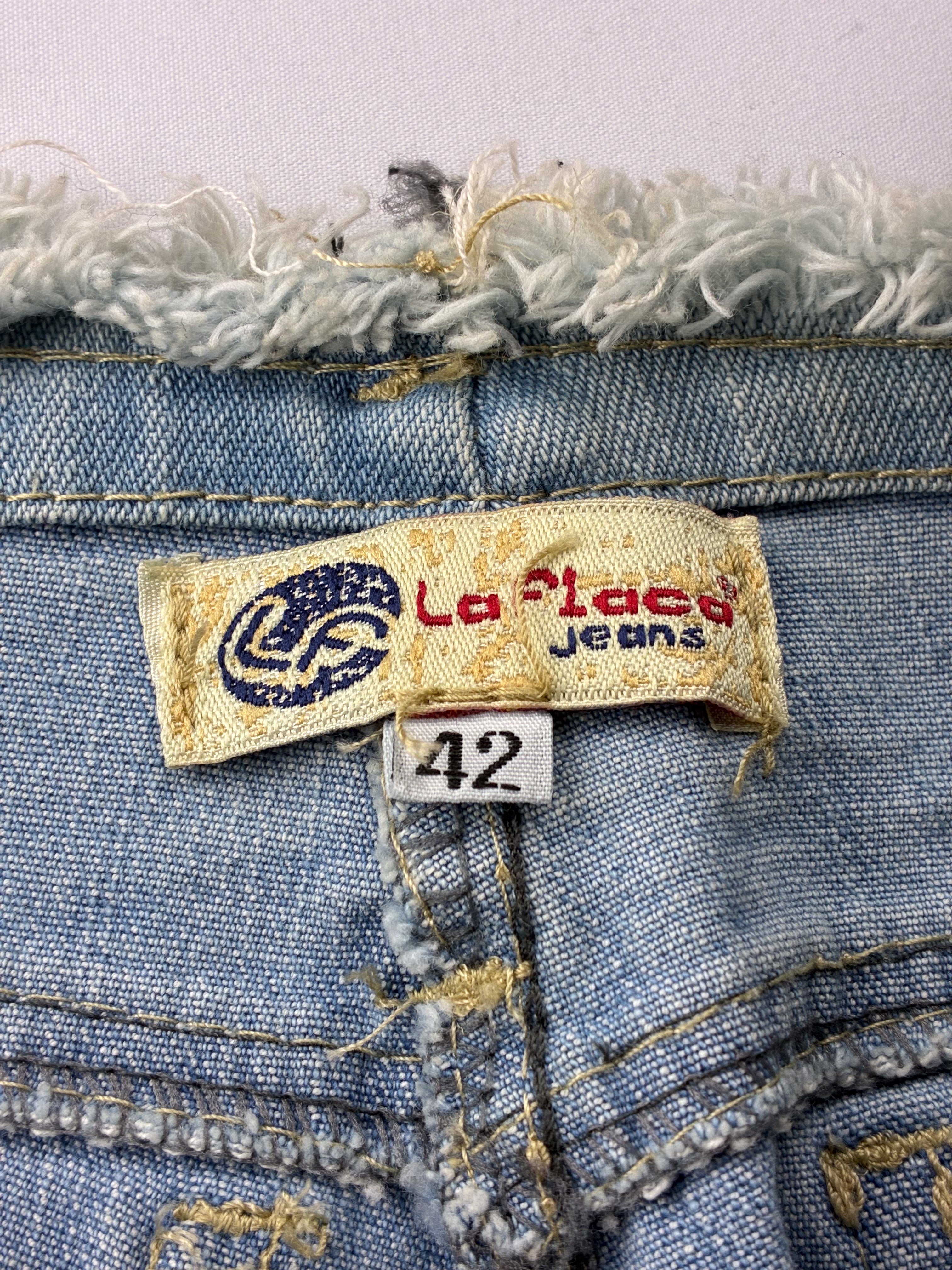 La Placa Jeans 2000s Rhinestone Star Stud Embellished Flare Jeans - S/M