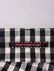 Fornarina 2000s Black Gingham Corset Top and Bubble Skirt Set - XS/S
