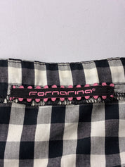 Fornarina 2000s Black Gingham Corset Top and Bubble Skirt Set - XS/S