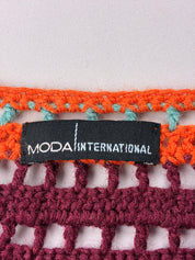 Moda International 2000s Multicolor Crochet Floral Top - XS/S