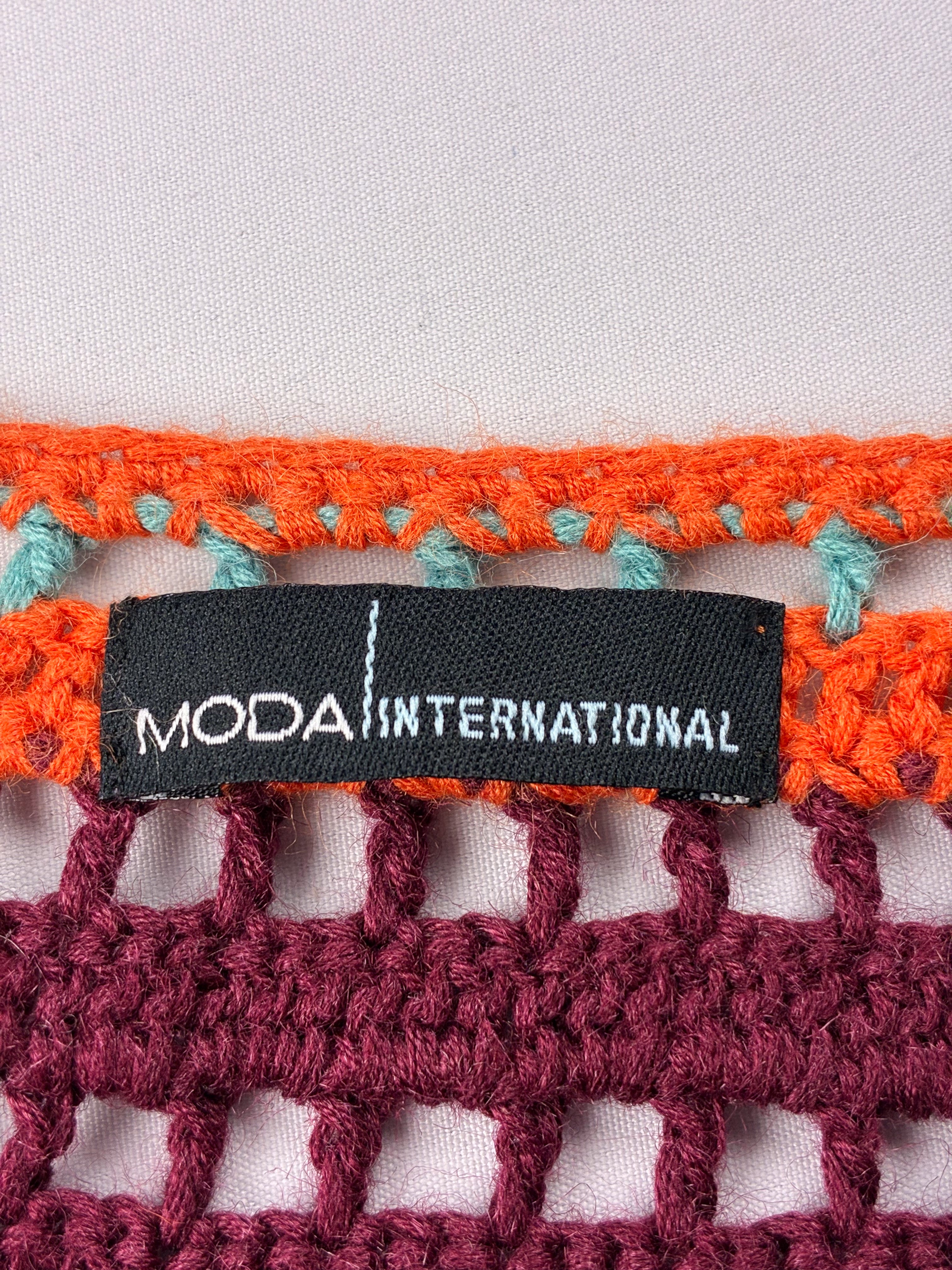 Moda International 2000s Multicolor Crochet Floral Top - XS/S