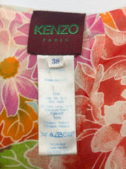 Kenzo Early 2000s Silk Floral Flared Skirt – XS
