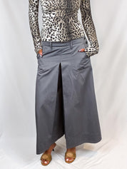 Sportmax 2000s Grey Pleated Wide-Leg Trousers - S