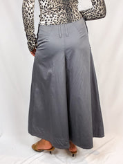 Sportmax 2000s Grey Pleated Wide-Leg Trousers - S