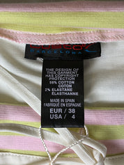 Custo Barcelona 2000s Cream Ruffle Pocket Low Rise Mini Skirt - S/M