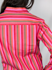 Sonia by Sonia Rykiel 2000s Pink Striped Button-Down Shirt - M