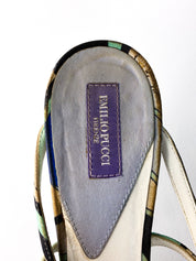 Emilio Pucci 2000s Multicolor Print Strappy Sandals - EU 37