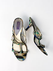 Emilio Pucci 2000s Multicolor Print Strappy Sandals - EU 37