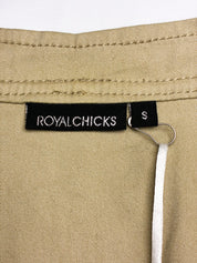 2000s Khaki Twill Military Cropped Jacket - S/M