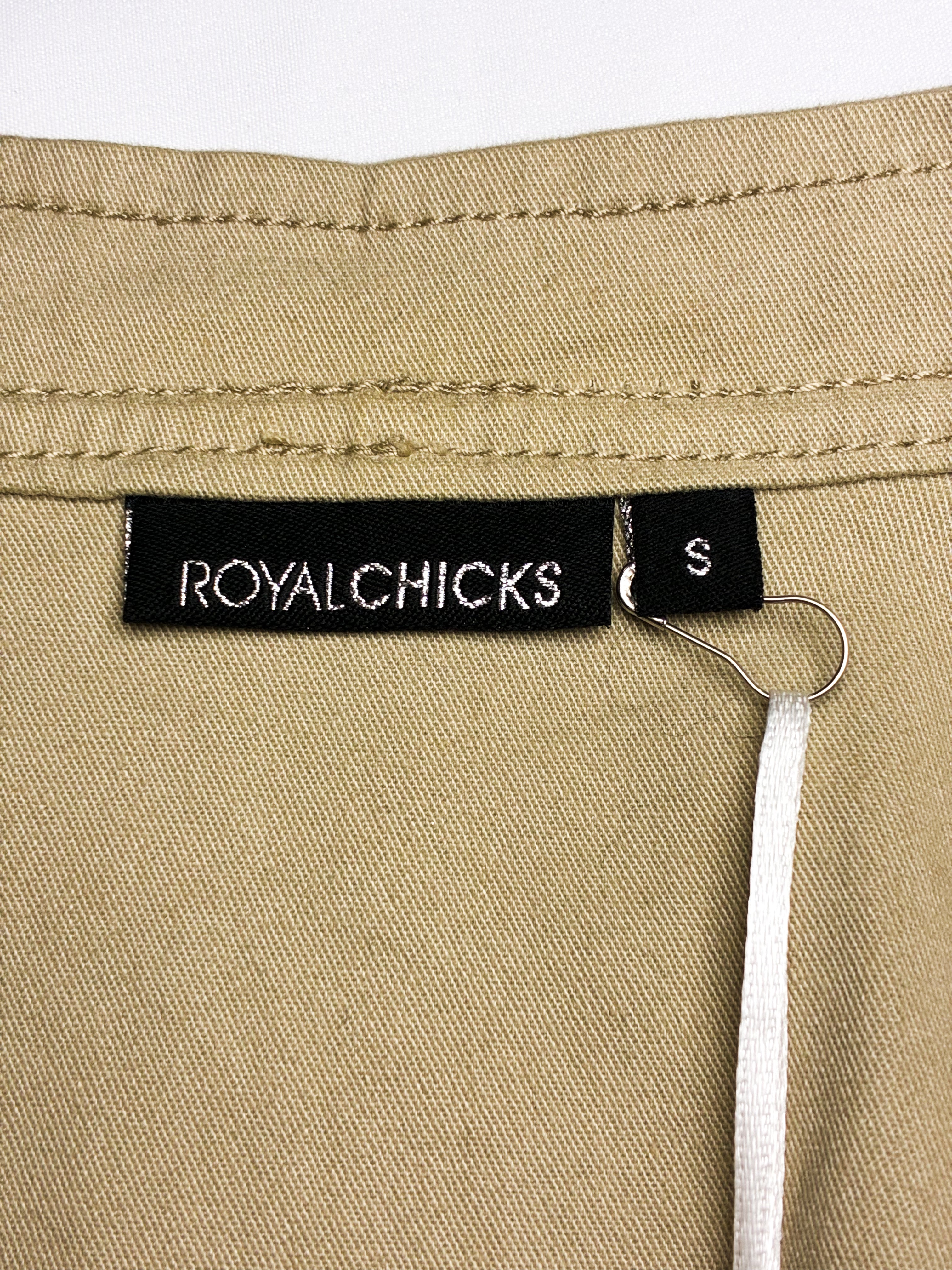 2000s Khaki Twill Military Cropped Jacket - S/M
