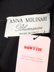 Anna Molinari Blumarine 100% Wool Black Button Front Cardigan - S