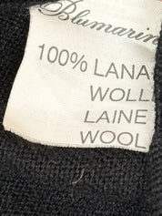 Anna Molinari Blumarine 100% Wool Black Button Front Cardigan - S