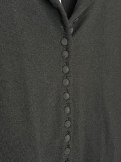 Anna Molinari Blumarine 100% Wool Black Button Front Cardigan - S