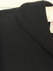 Anna Molinari Blumarine 100% Wool Black Button Front Cardigan - S