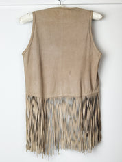 Blumarine Sand Suede Fringe Vest - As Is - S