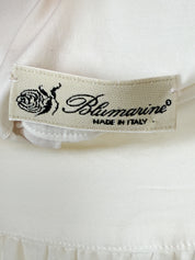 Blumarine White Cotton Tiered Ruffle Skirt - M
