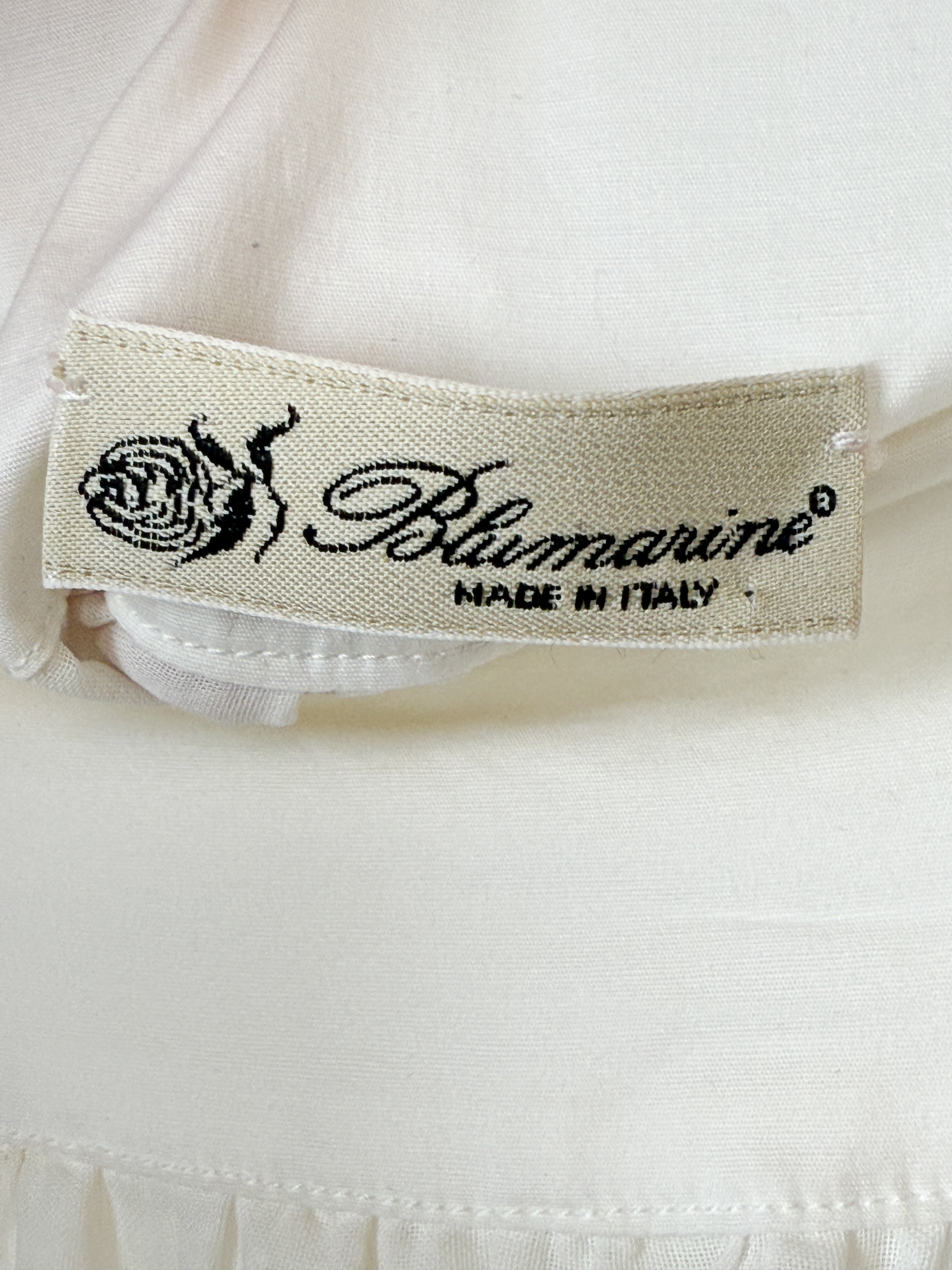 Blumarine White Cotton Tiered Ruffle Skirt - M