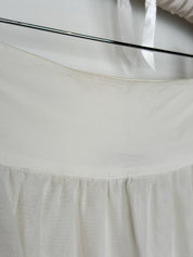 Blumarine White Cotton Tiered Ruffle Skirt - M
