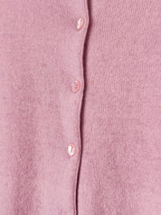 Anna Molinari Blumarine Pink Knit Rose Embroidered Cardigan - As Is - S/M
